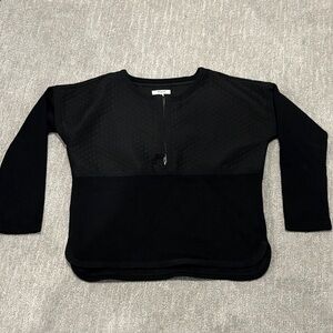 Madewell quilt detail half zip top